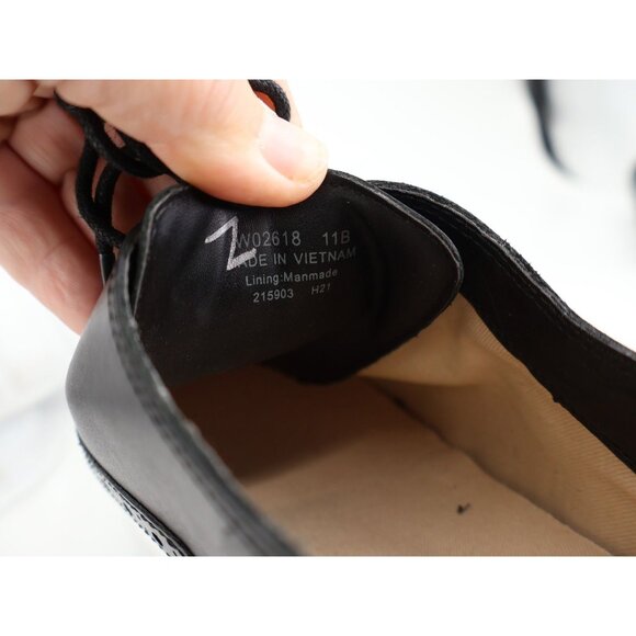 Cole Haan Women's OriginalGrand Wingtip Oxford Size 11 B Black Leather Lace Up - Picture 10 of 11